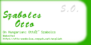 szabolcs otto business card